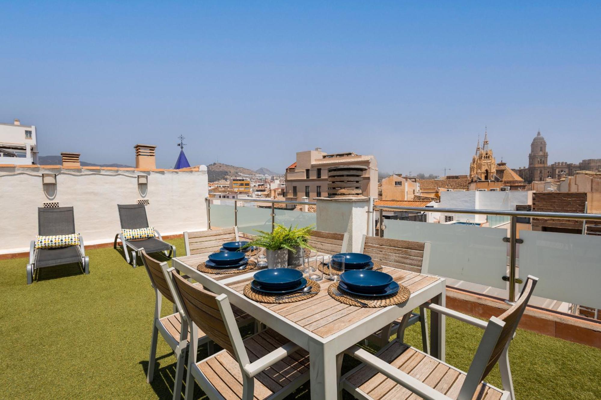 C103 - Sunny Terrace, Old Town Views Apartment Málaga Exterior foto