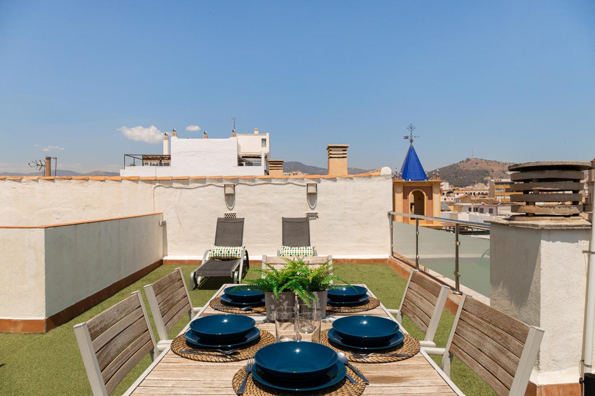 C103 - Sunny Terrace, Old Town Views Apartment Málaga Exterior foto